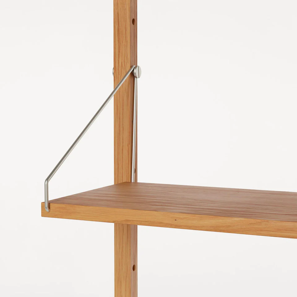 Shelf Library Single Section | Natural Oak - Image 12